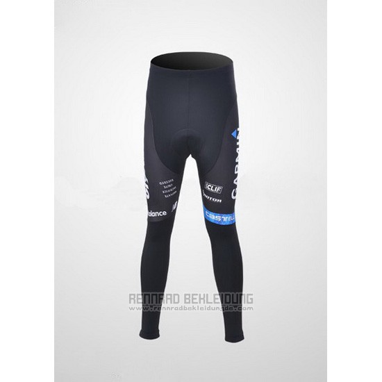 2011 Fahrradbekleidung Garmin Cervelo Blau und Wei Trikot Langarm und Tragerhose